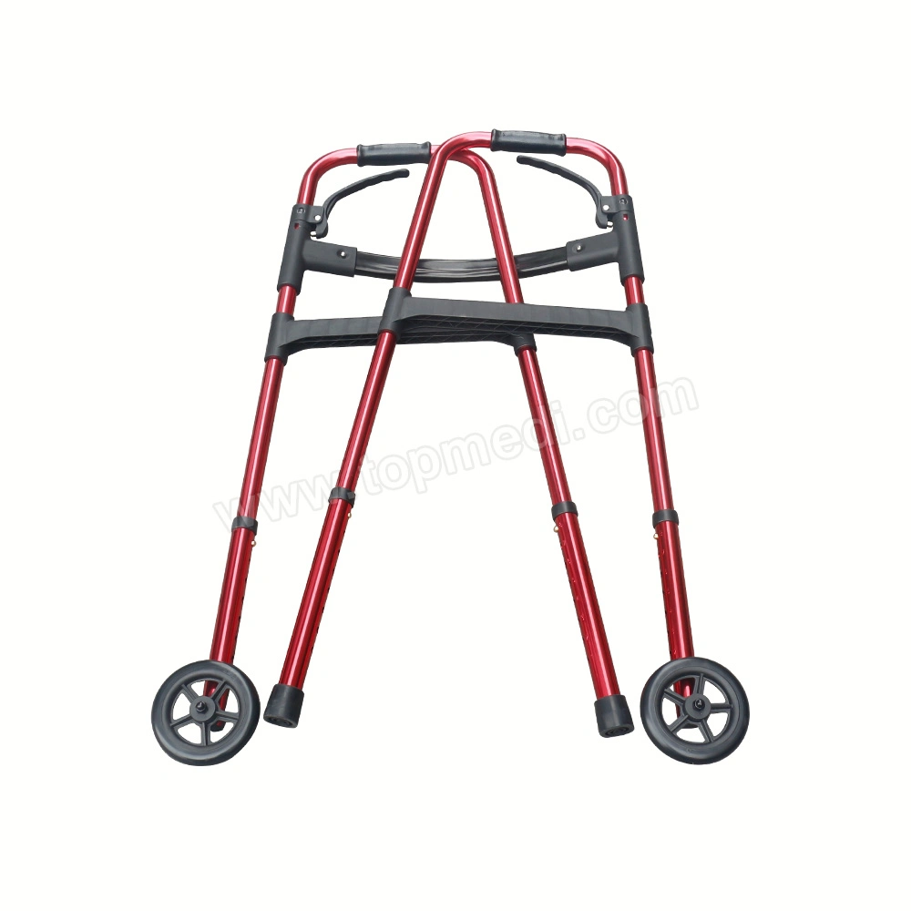 Rehabilitation Adults Foldable Aluminum Alloy Lightweight Walking Walker for Disabled