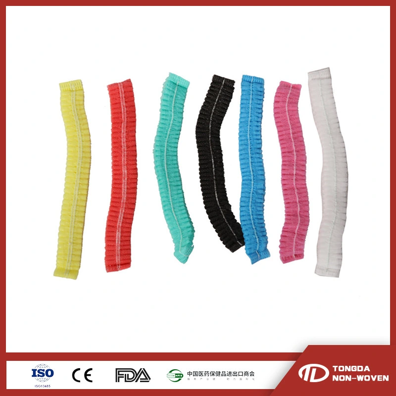 China Disposable Nonwoven Surgical Clip Caps with Elastic