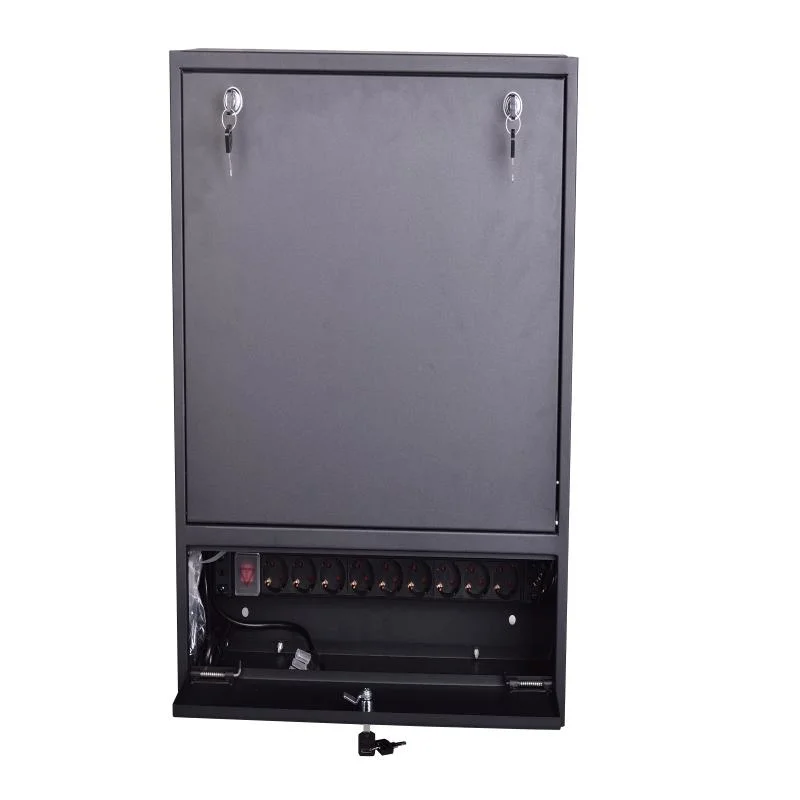 NVR Heavy Duty 24'' X 24'' X 8'' 16 Gauge Steel DVR Lockbox with PDU Can Be Installed