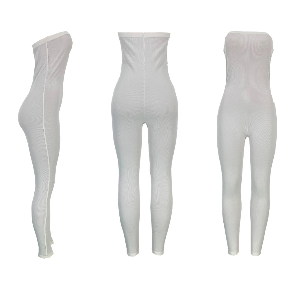 Mayorista/Proveedor de fábrica el verano las mujeres tejen Butt Lifter Bustier Tubo sólido comienzo Jumpsuits romper