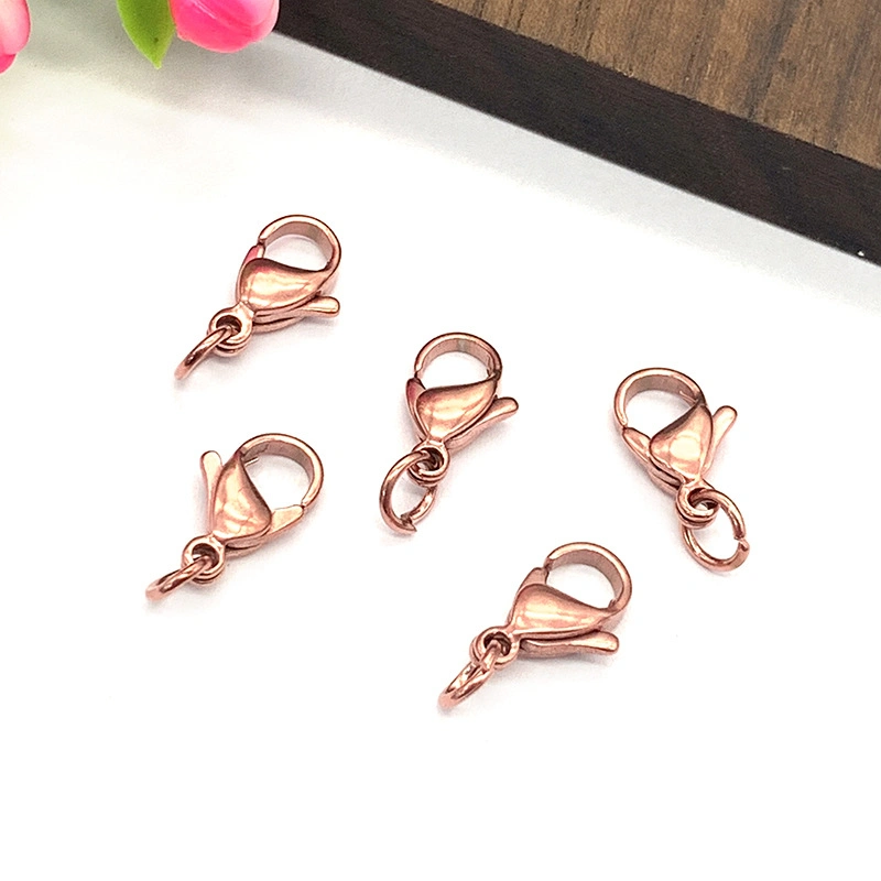 Stainless Steel Lobster Buckle Vacuum Plated Rose Gold Connection Buckle DIY Necklace Bracelet Ornament Accessories Clothing