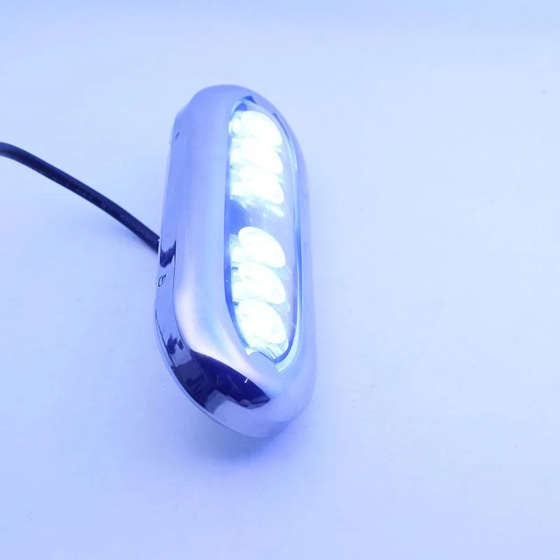 Oblongo de alta potencia LED Luz subacuática 6 Azul marino subacuático llevó