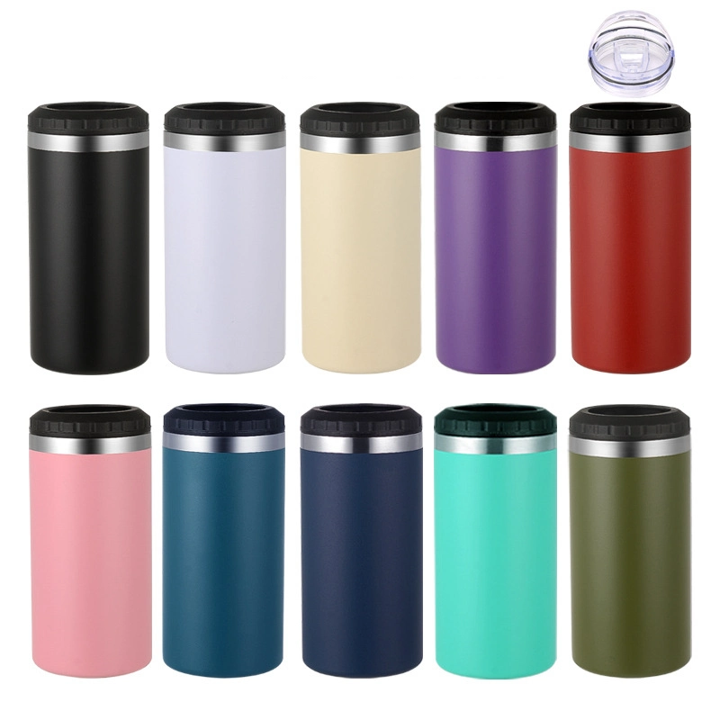 16oz Wholesale/Supplier 4 in 1 Stainless Steel Double Wall Slim Can Cooler Holder Beer Cola Can