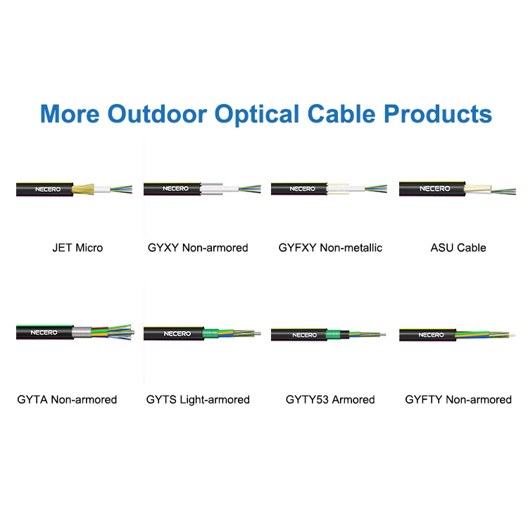 Necero 1 a 12 núcleos 24core Unitube Micro Cable Non-Metallic aceptar OEM