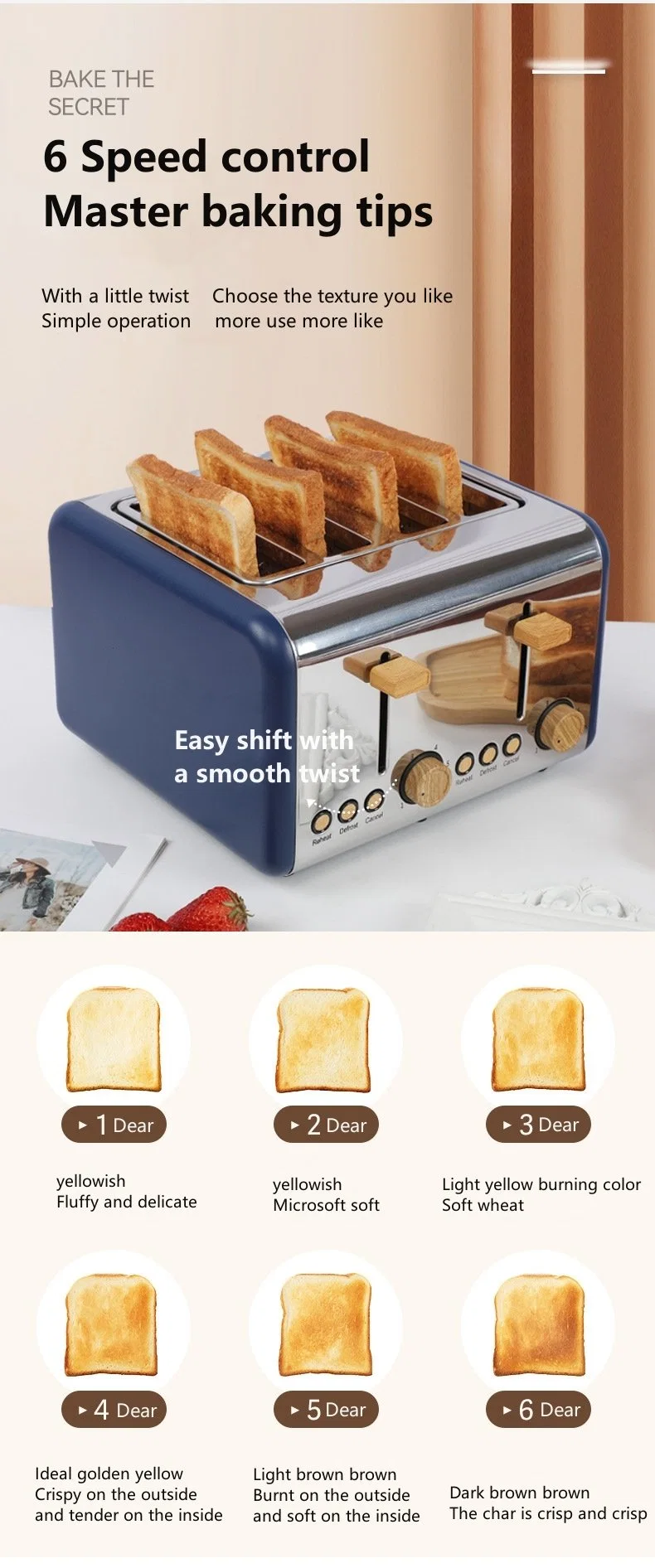 Factory Sales New Cheap Promotion Hotel Kitchen Appliance Bread Maker, Sandwich Toast Maker Stainless Steel 4 Slice Wide Slot Toaster