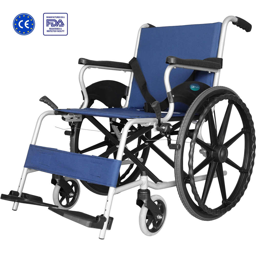 Mode Therapie Manuelle Folding Power für ältere tragbare Krücke Aluminium Rollstuhl