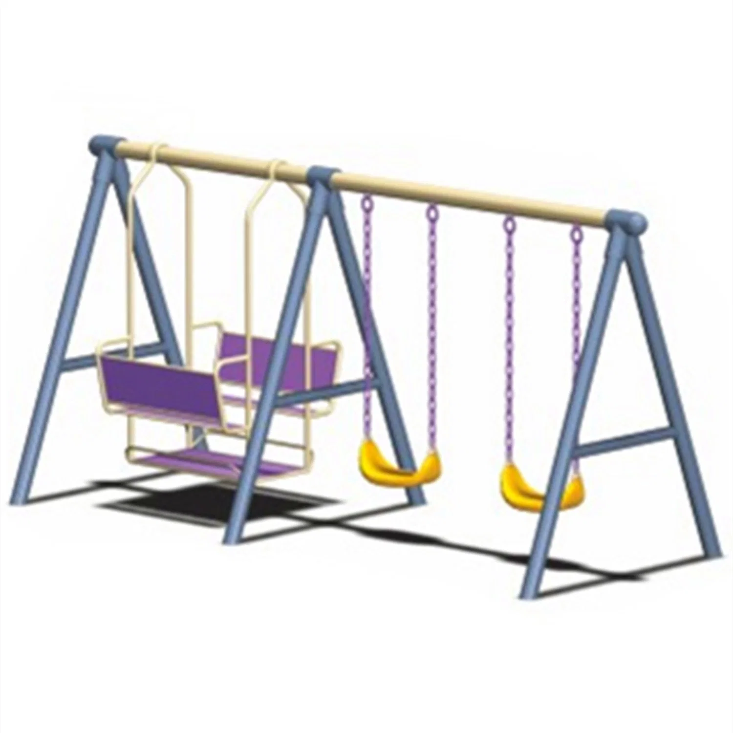 Outdoor Playground Equipment Kids Amusement Park Slide Swing Set