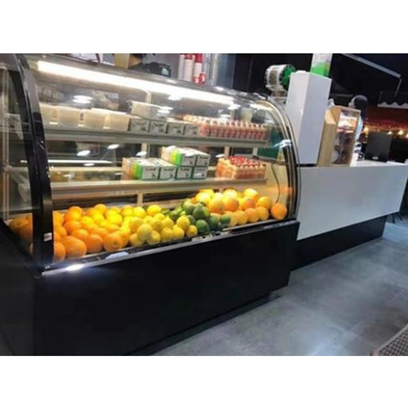 OEM Bakery Equipment Fan Cooling Glass Sliding Door Display Stainless Steel Cake Refrigerator Display Cabinet Fridge Showcase