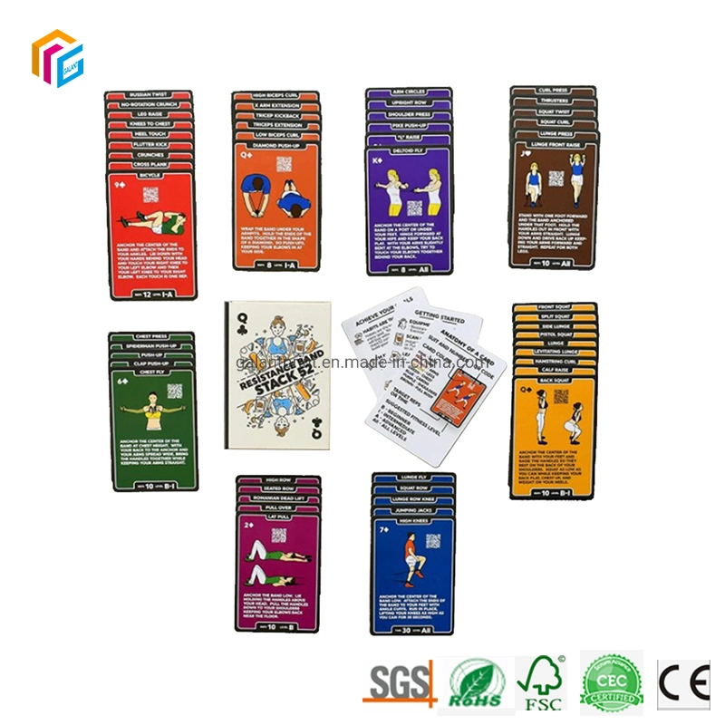 Custom Logo Design Printing Advertising Full Color Thank You Business Paper Tarot Card Game Poker Playing Yoga Card with Box