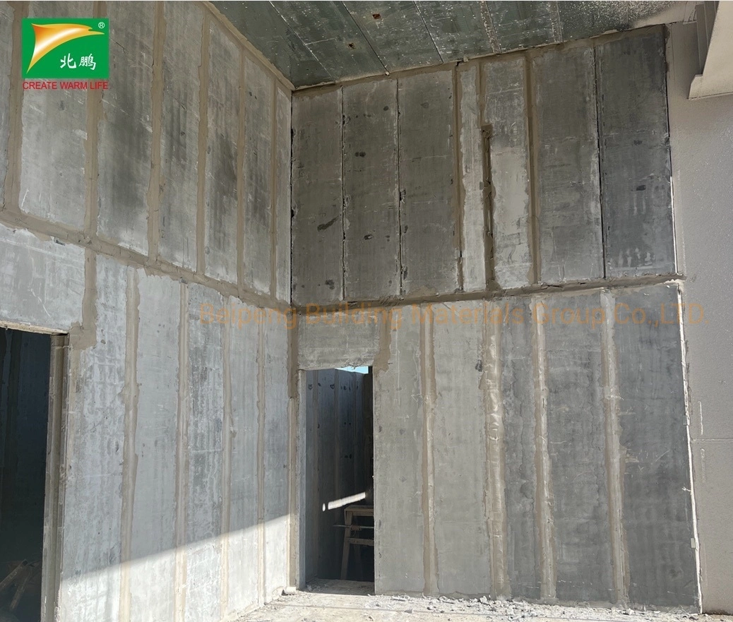 Bloco AAC de construção de tecnologia da China Beipang em materiais de cimento/betão com 50, 75, 100, 125, 150, 175, 200 mm de espessura