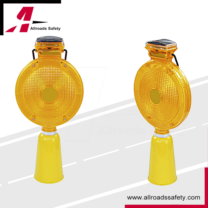 Solar Power LED Traffic Barrier Safety Warning Signal Light for Traffic Cone