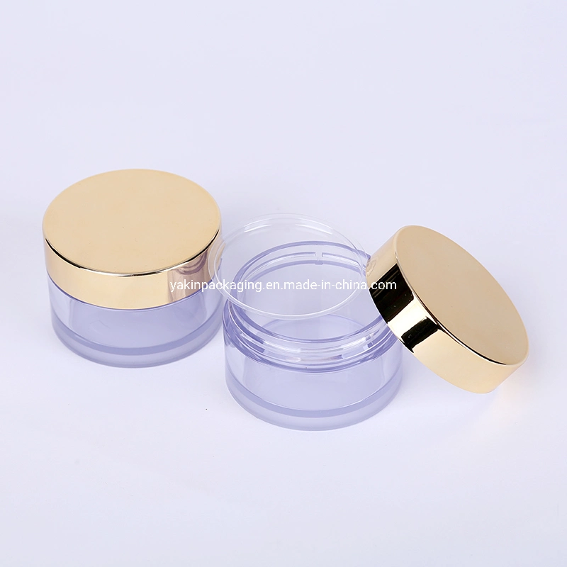 Round as Single Wall 50g Cosmetic Bottle with Gold Cap