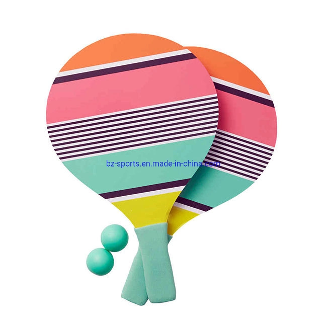 Wholesale/Supplier Cheap Price Good Quality Custom Logo Beach Paddle Ball Racket Set Wood Beach Paddle /Bat/Racket Set