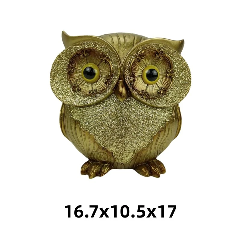 Unique Customized Resin Owl Statue Crafts for Desktop Decoration