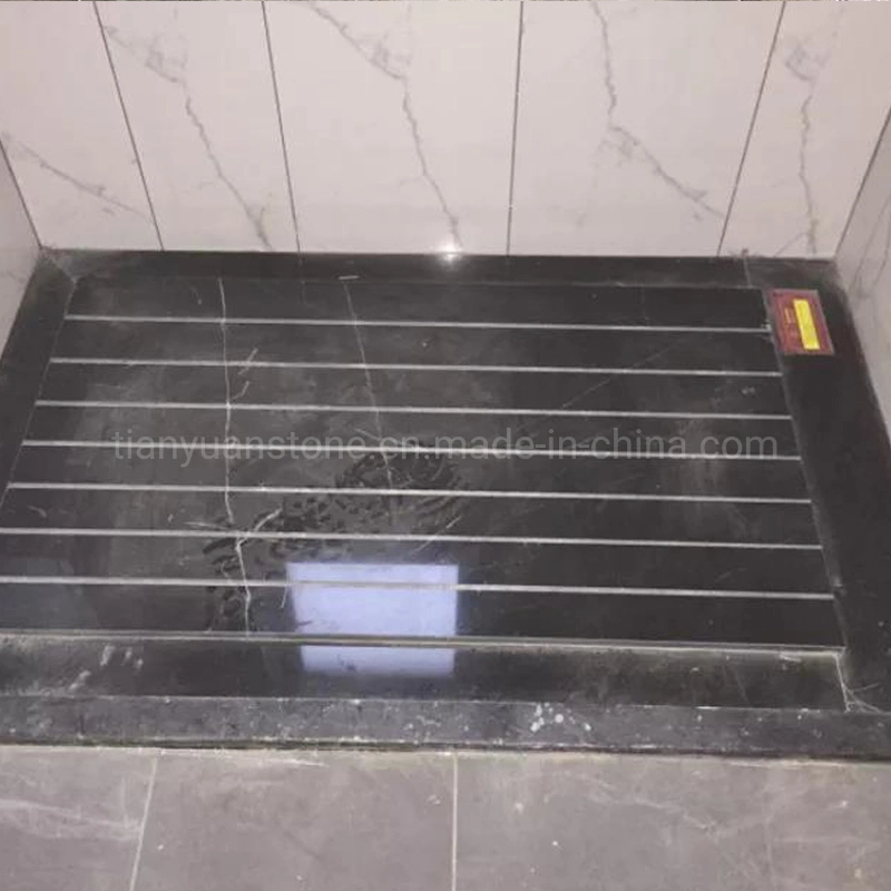 Bathroom Accessories Black White Marble Stone Shower Tray
