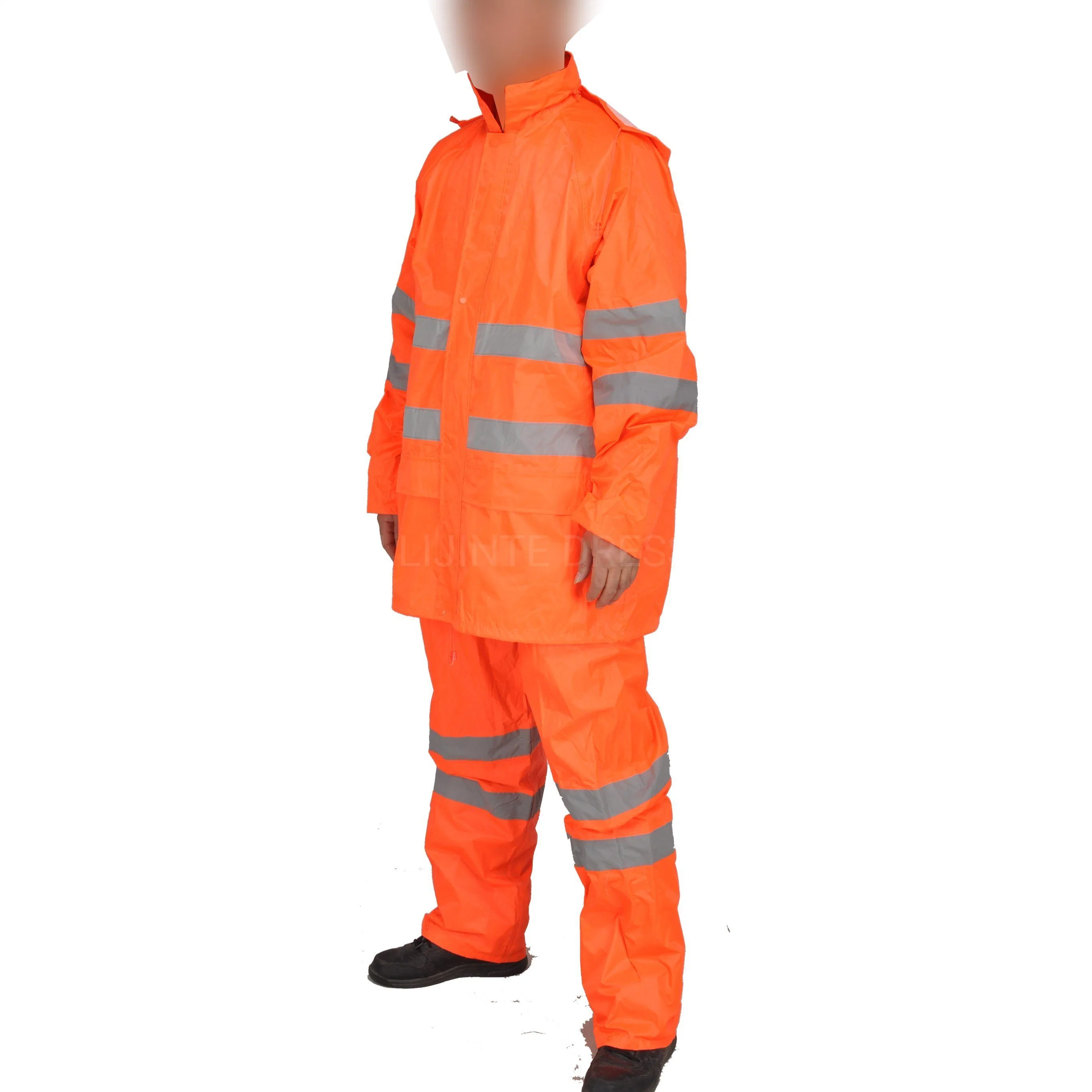 Alta Visbility adultos invierno Ropa de trabajo de seguridad Traje Largo impermeable