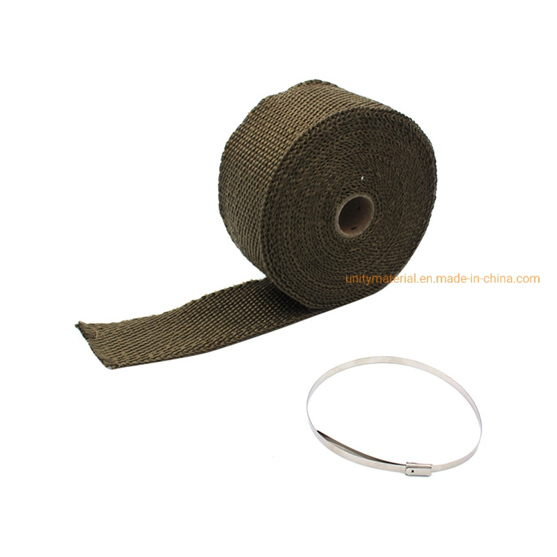 Vermiculite Fire Fiberglass Tape Thermal Insulation Materials Fabric Textiles for Industrial Wires, Cables, Hoses, Tube and Pipe, Gasket Seaing or Seal
