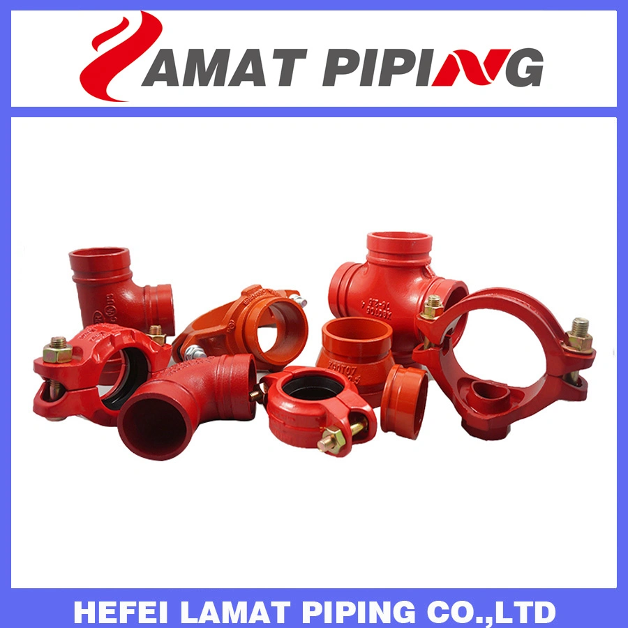 China-Manufacturer Factory-Price-UL/FM/CE de hierro dúctil Grooved-Pipe Lista Fire-Protection rígido de colocación de acoplamiento flexible