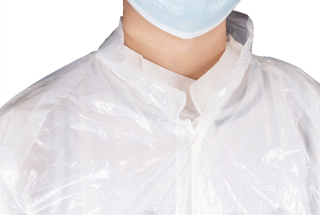 Durable Use and Economical Disposable Use Plastic Coat for Factory Visit/Workshop/Farming