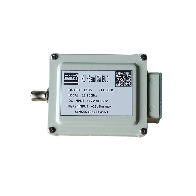 2W/4W/8W/10W/12W/15W Outdoor Model RF Satellite Ku Upconverter Buc L Band to Extended Ku Band 13.75 -14.5GHz N Type