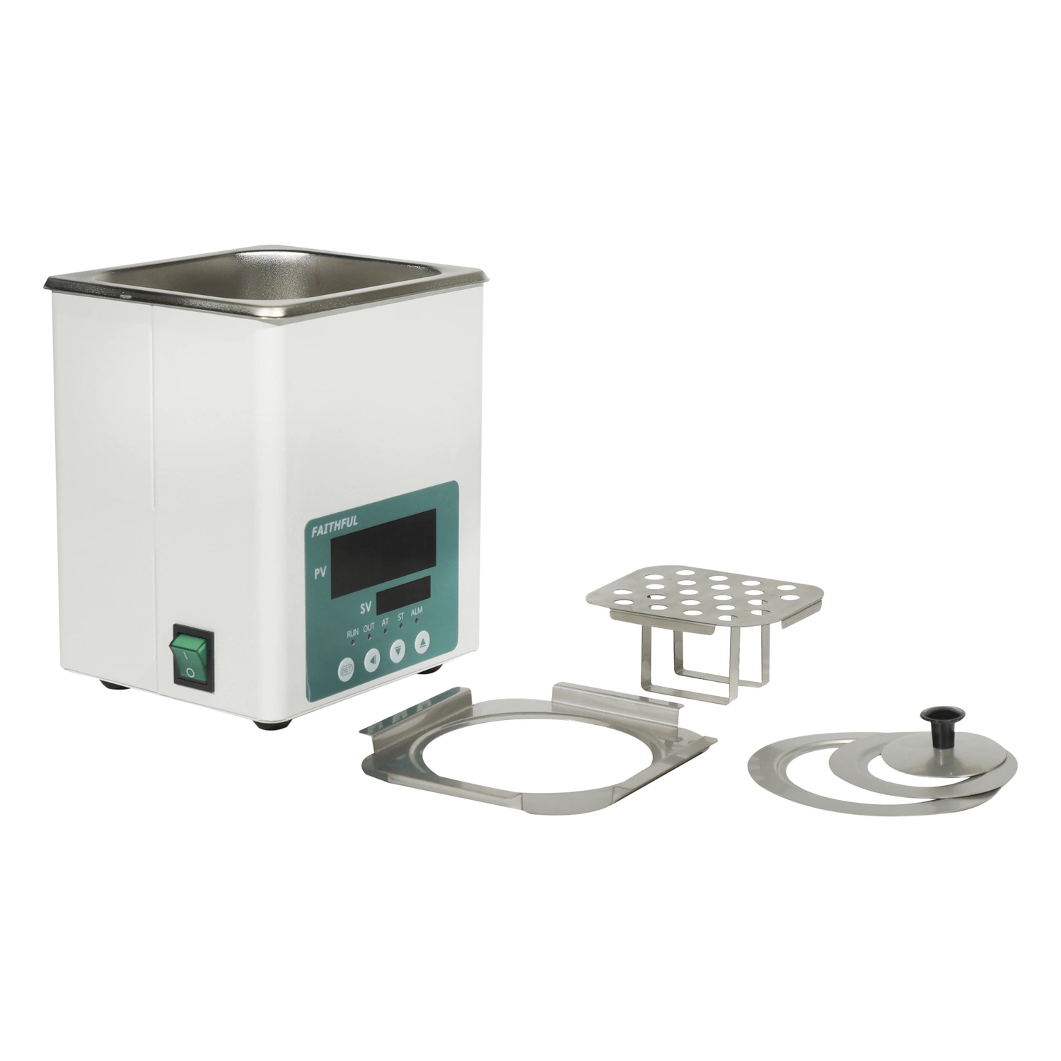 6.6L Thermostatic Water Baths 2 Holes, Laboratory Water Bath, Constant Temperature Thermostat Lab Water Bath, Stainless Steel Water Bath