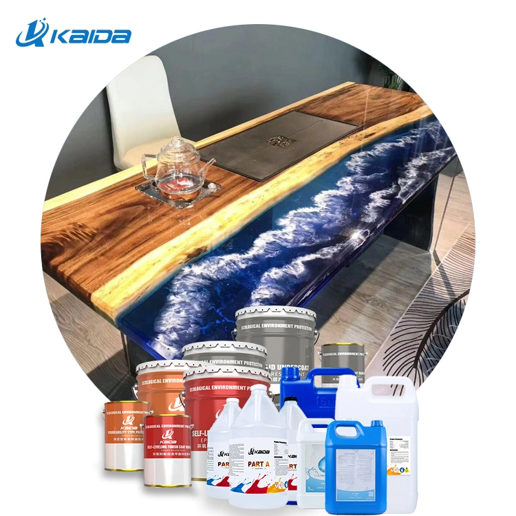 Epoxy Resin and Hardener Crystal Clear Art Resin Kit Adhesives & Sealant for Wood Dinner Table Coatings Non Toxic