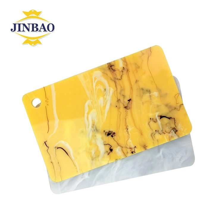 Jinbao Marble Vein Solid Surface Acrylics Slabs for House Decoration China Supplier Artificial Stone Marble Acrylic Manufacture Acrylic Sheet