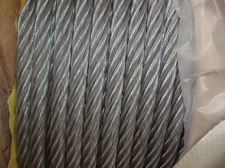 1770-2160MPa API ASTM DIN Electric Galvanized 6X37+FC 34mm Steel Wire Rope