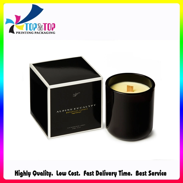 Promotional Black Paper Candle Packaging Box