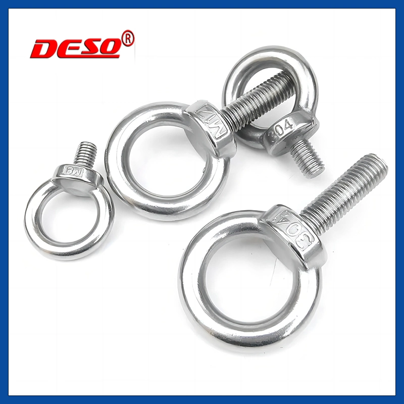 Rigging Hardware 304 Stainless Steel DIN580 DIN582 Eye Thread Bolt Ring Nut