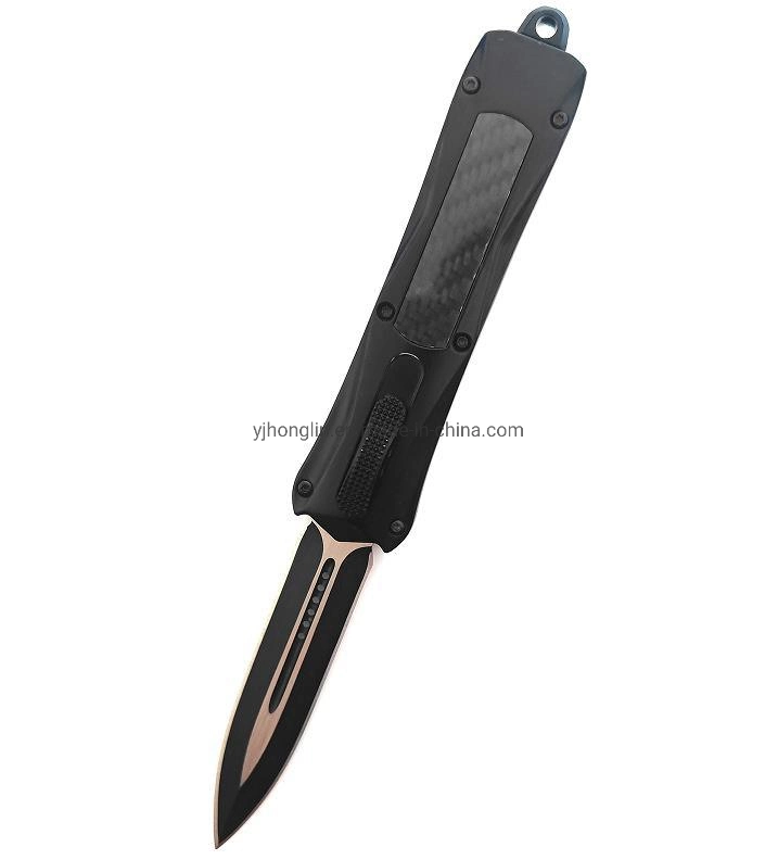 заводская цена ручки из углеродного волокна Auto охота сдвижной больших самообороны Otf-Knife оптовой функция автоматической заточки ножей