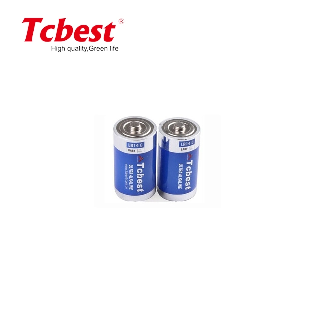 Tcbest Manufacturer Ultrta Alkaline Primary Dry Battery of Size Lr14 C 1.5V Battery with MSDS for Toys