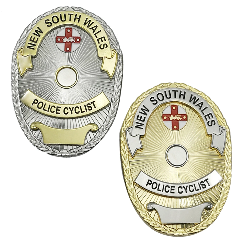 Custom Wholesale/Supplier/OEM No Minimum Metal 58mm Material Making Machine Metal Custom Security Police Badges