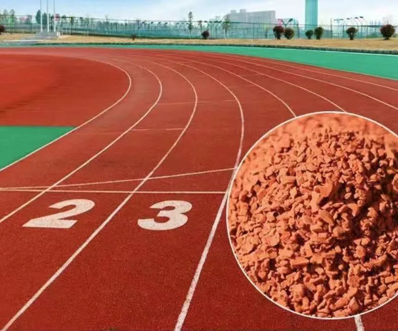 Grânulos de borracha coloridos de EPDM granulados para piso de borracha de campo esportivo ao ar livre.