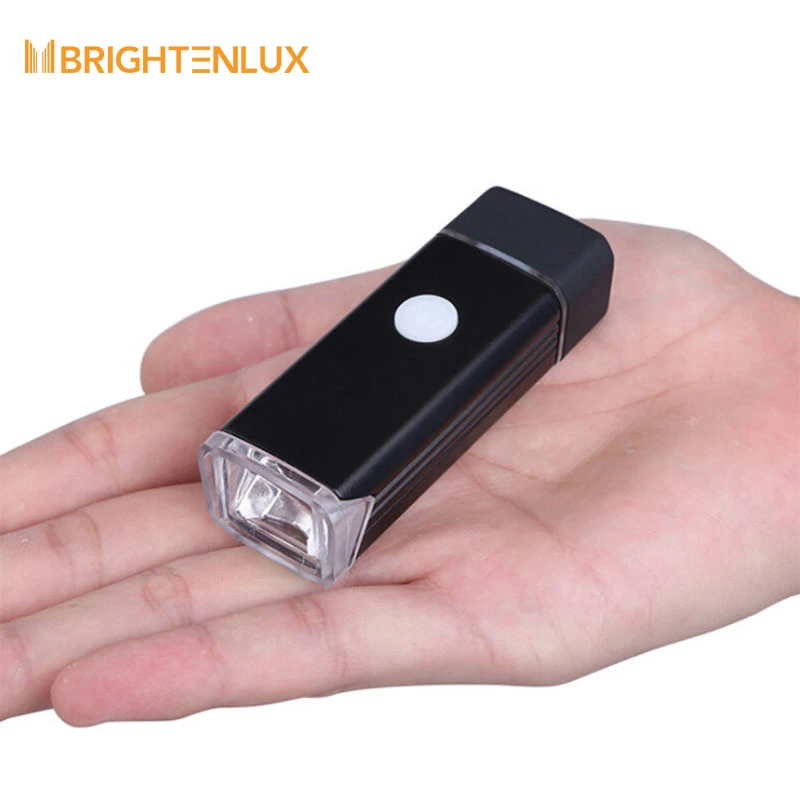 Brighenlux Mini de gran capacidad 5W LED USB reachargeable de alta mAh Batería de polímero de litio 4 modos bicicleta Luz delantera y trasera