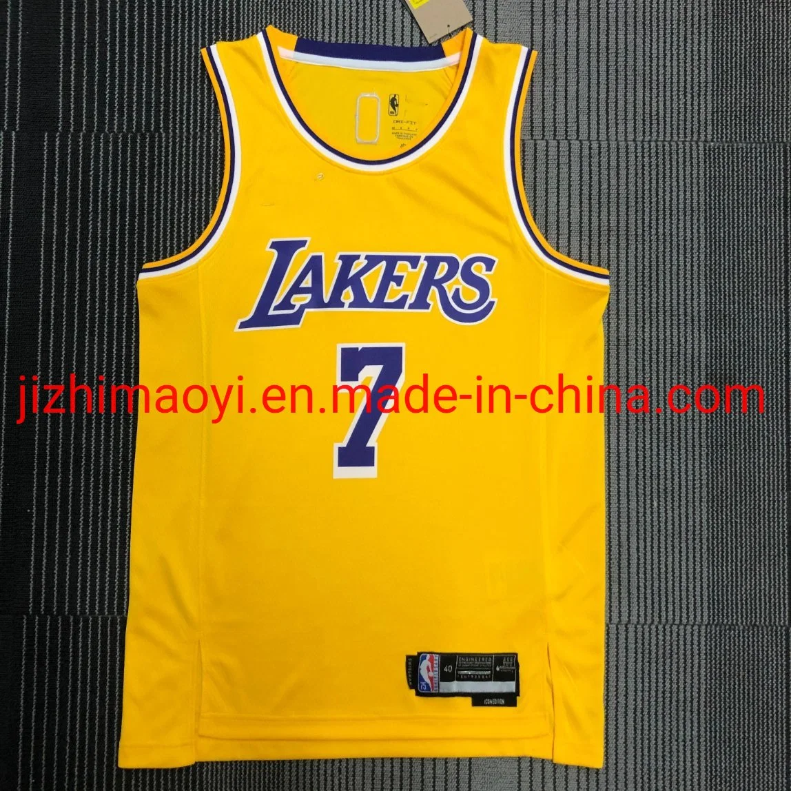 Großhandel/Lieferant Los Angeles Lakers N-B-A 2022 75th Anniversary Diamond Jersey Gelb/Gold Swingman