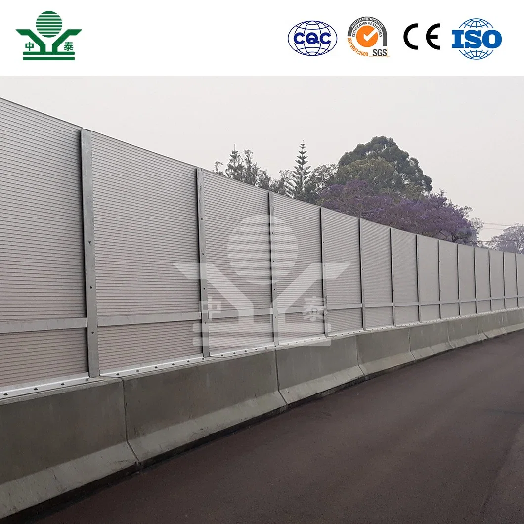 Zhongtai Acoustic Fence Panels China Wholesale/Supplierrs Railway Noise Barrier 5+5 Tempered Glass Material Viaduct Sound Barrier