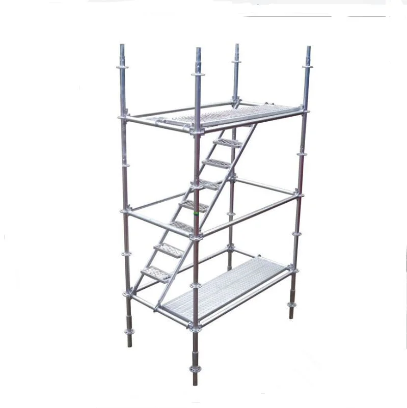 Heavy Duty Steel Q355b Galvanized Steel Mobile Ringlock Modular Platform Ladder System Stairway Scaffolding System