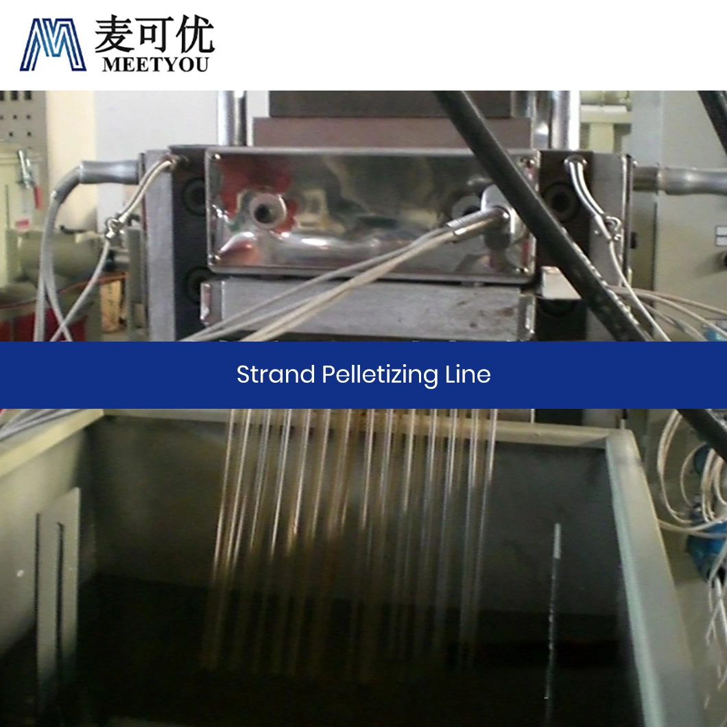Machines Meetyou Film PET Machine à laver de la Chine Co-Rotating Twin-Screw parallèle le mélange de fournisseurs de l'unité de dessin personnalisé Air-Cooled Strand la granulation de machine