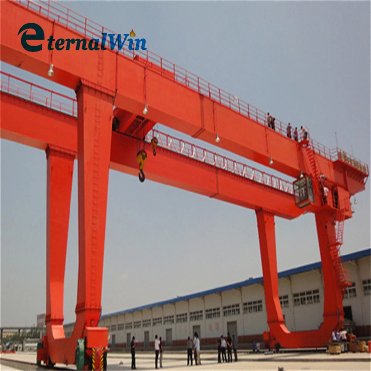 Original Factory Remote Control Double Girder Gantry Crane 10 Ton 20 Ton 45 Ton with Trolley Winch