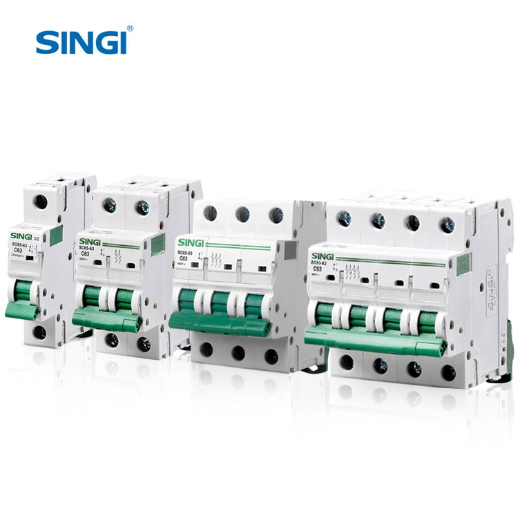 OEM Low Voltage Circuit Breakers 6-63A Singi Automatic Breaker 10ka MCB Sc65-63