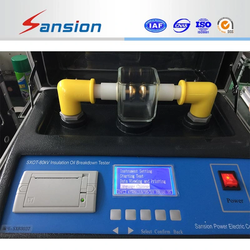 Testeur de tension de rupture d'huile de transformateur automatique IEC156 avec imprimante