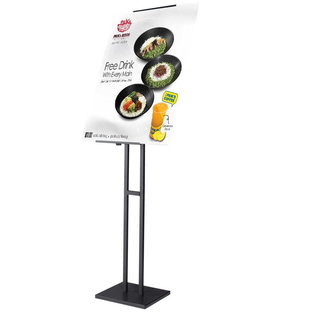 Heavy Duty Poster Ständer mit rutschfeste Matte Basis, verstellbarer Standschild bis zu 78 Zoll, Doppel-Seite Boden Banner Ständer für Board &amp; Foam Display