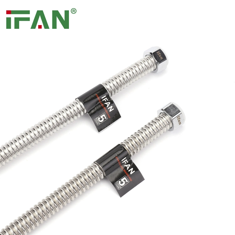 Ifan Stainless Steel 304 Wire Braided Flexible Metal Hose for Hot Water