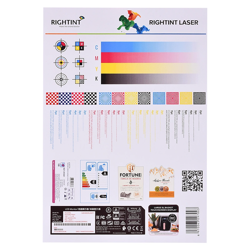 Food Paper Rightint Carton A3, A3+, OEM merchandise flexography label