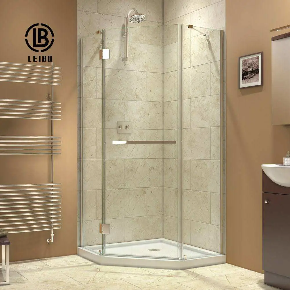 High quality/High cost performance  Aluminum Flat Open Shower Room with Tempered Glass