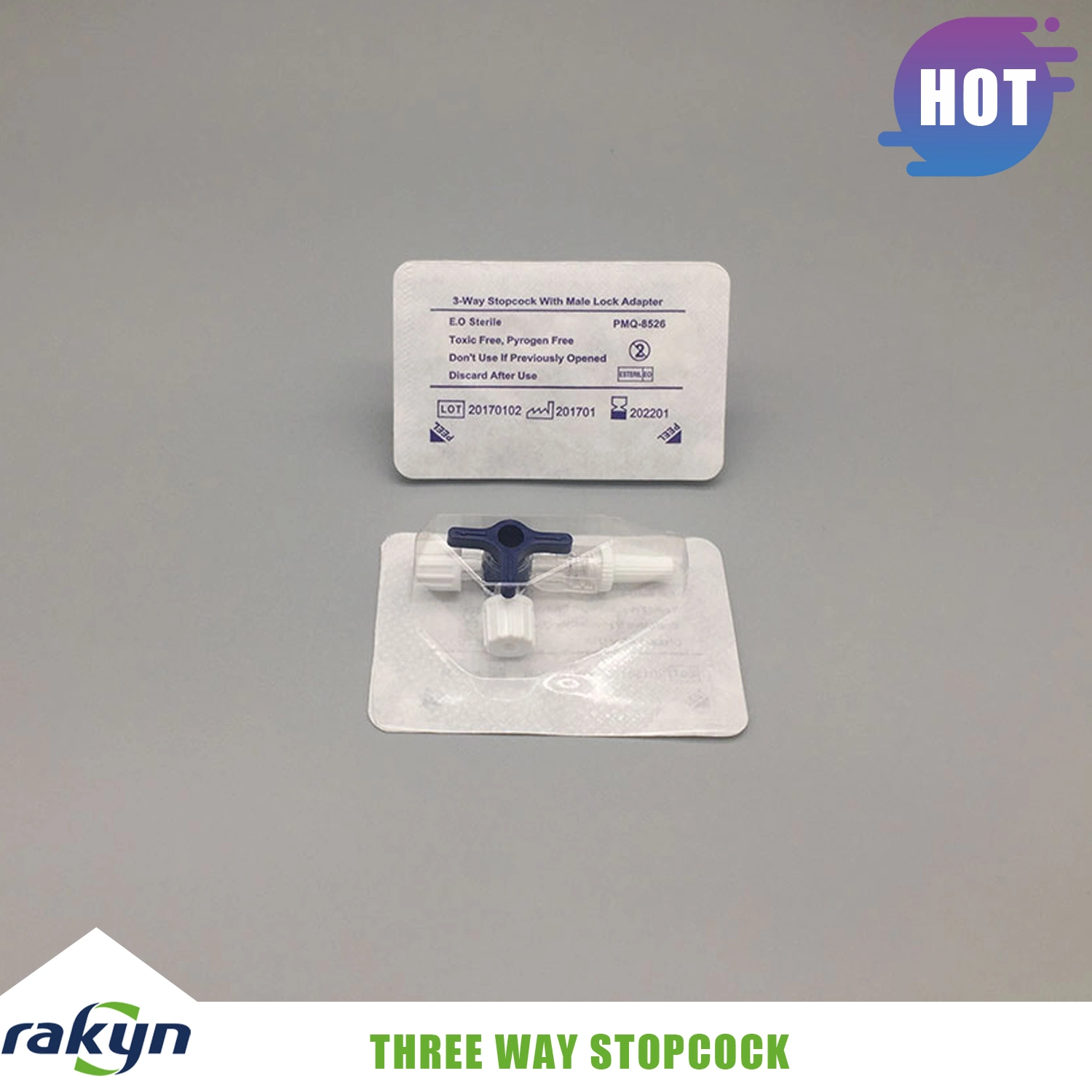 Medical Disposable Triple Ports Valve with Two Female Luer Lock