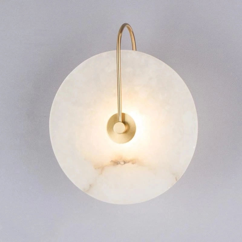 Modern Sconces Lamp Wall Lights Marble Lampshade LED Natural Stone Lamp (WH-OR-132)