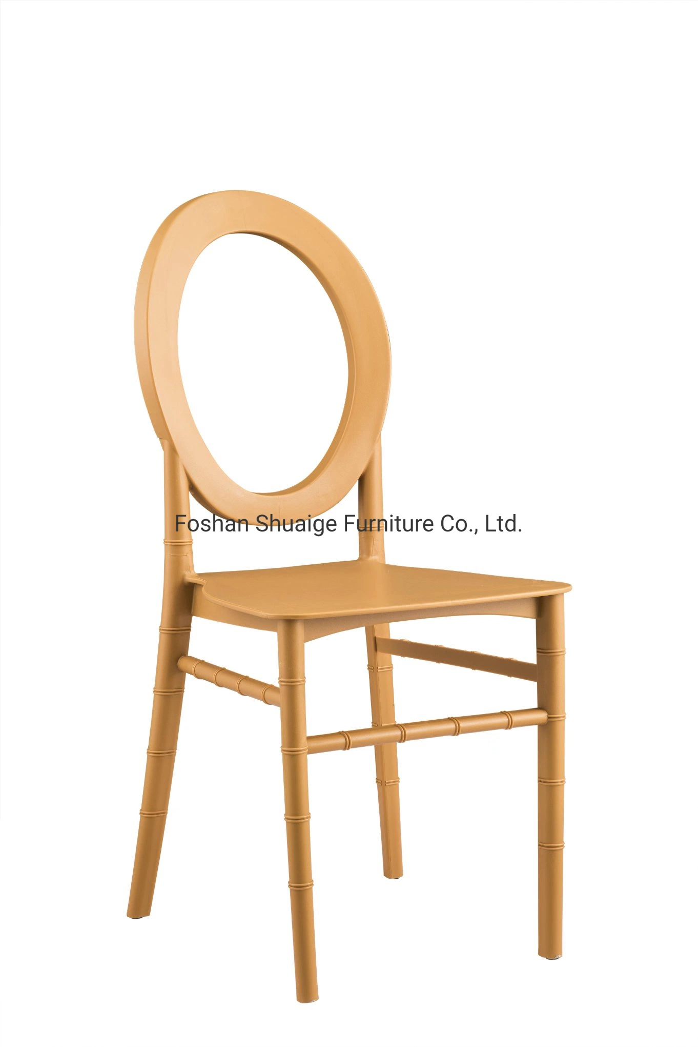 Redondo de plástico silla atrás Boda silla muebles de exterior