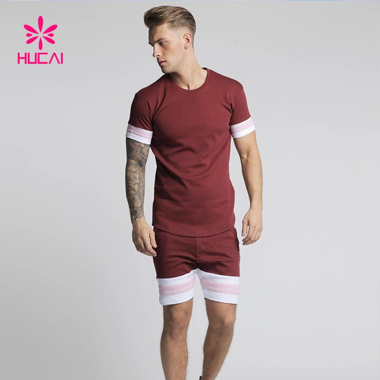 Wholesale/Supplier Design Gym Suit T Shirt and Shorts Set Mens out Door Sports Wear